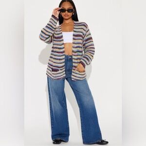 Fashion Nova Striped Cardigan